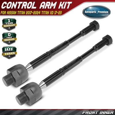 2Pcs Front Inner Side Tie Rod End for Nissan TITAN 2017-2024 TITAN XD 2017-2023 - Image 1 of 4