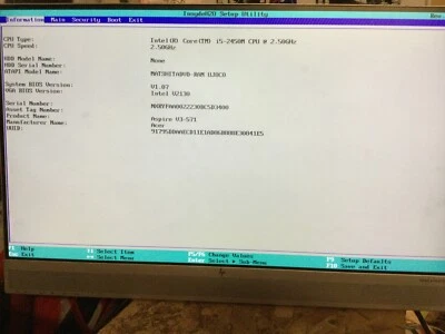 Acer Aspire V3-571-6643 / Intel i5-2450M @ 2.50GHz / (CRACKED/MISSING PARTS)MR - Image 1 of 4