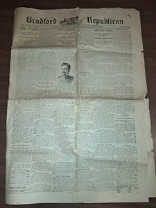 1902 Bradford Republican Newspaper - Picture 1 of 5