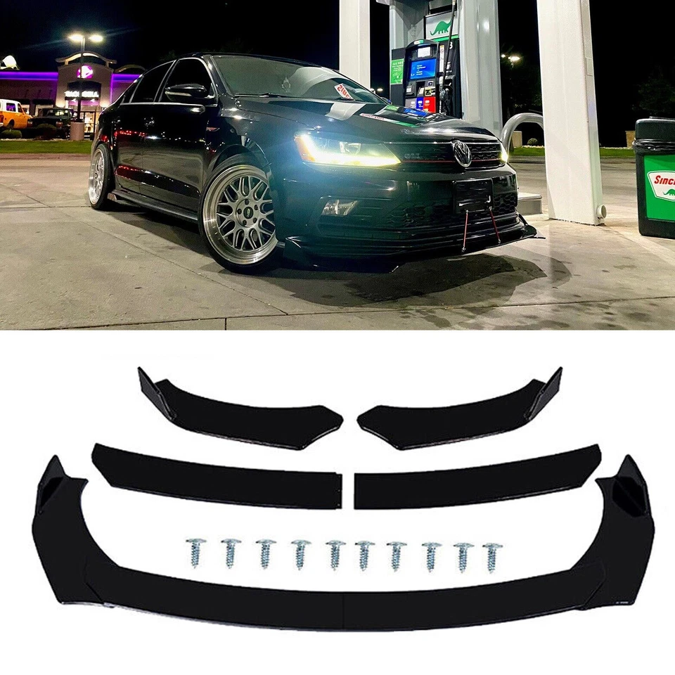 For Volkswagen Jetta Gli Front Bumper Lower Lip Splitter Spoiler Body Kits Black Foto 1 de 4