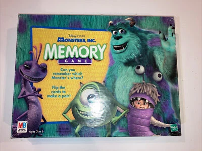 2001 Hasbro Monsters Inc Memory Game Pixar Disney Sully Boo - Image 1 of 3