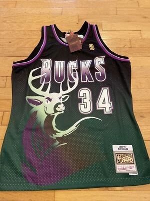 Camiseta Mitchell Ness Swingman Ray Allen Milwaukee Bucks 1996 M Nueva con etiquetas NBA para hombre’s Foto 1 de 4