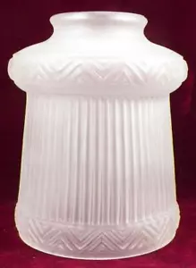 Art Deco Lamp Shade Frosted Glass Pleats Zig Zags Table Stand Ceiling #162 - Picture 1 of 6