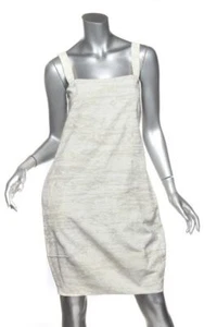 DOLCE & GABBANA Womens Cream Cotton Sleeveless Sheath Dress IT38 US2 XS - Picture 1 of 4