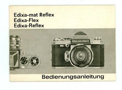 Kamera Bedienungsanleitung EDIXA mat Reflex / EDIXA Flex / EDIXA Reflex (Y2474 - Bild 1 von 3