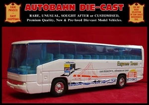 MERCEDES-BENZ PULLMAN SAN-FRANCISCO TOURS SCALA 1:50 PRESSOFUSO WELLY 9480 MODELLINO AUTOBUS - Foto 1 di 19
