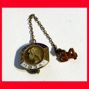 Rare UNION CITY NEW JERSEY 1934 PIN George Washington Grammar School NJ - Picture 1 of 2