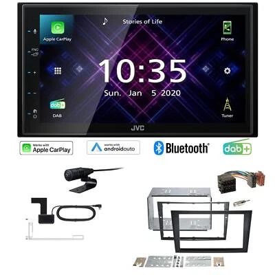 JVC Autoradio Apple CarPlay Android  DAB+ für Opel Meriva 2003-2010 charcoal - Bild 1 von 4
