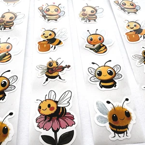 Pegatina de abeja pegatina de abeja para decorar decoración adhesiva autoadhesiva - Imagen 1 de 2