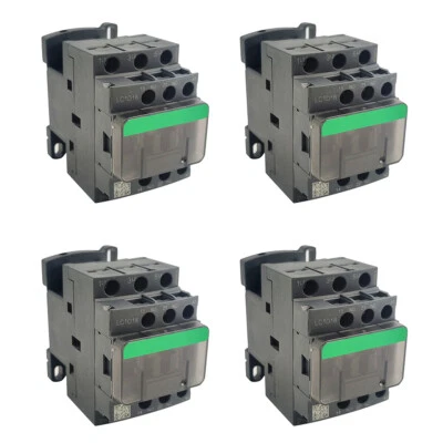 4PCS TeSys Deca LC1D18B7 Contactor 24V coil AC 3P replace Schneider LC1D18B7 18A - Image 1 of 4