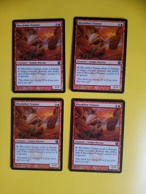 MTG Playset. Bloodshot Trainee. Goblin Warrior. Scars of  Mirrodin as pictured - Image 1 of 2