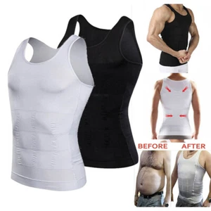 Fajas Para Hombres Faja Reductora De Hombre Men Body Shaper Abdomen Control Tee - Picture 1 of 28