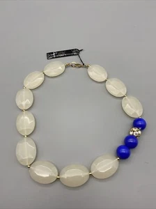 Collar Aqua Grueso Blanco Púrpura NUEVO NUEVO CON ETIQUETAS - Imagen 1 de 4