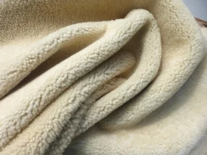 Piel de oveja piel de oveja piel crema suave apretado cabello rizado con espalda granulada mate - Imagen 1 de 5