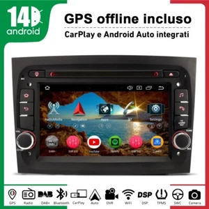 8 Core Carplay Android 14 Autoradio Fiat Doblo DVD DSP Bluetooth GPS Navigatore - Imagen 1 de 18