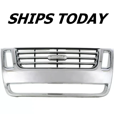 NEW Chrome Grille For 2006-2010 Ford Explorer 2007-2010 Sport Trac FO1200477 - Image 1 of 4