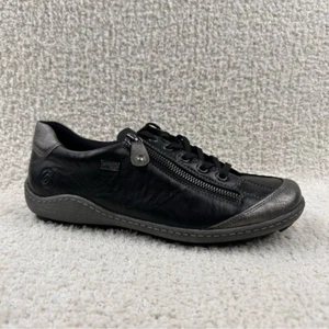 Remonte Shoes Womens 7 Black/Silver Liv 2 R1402-01 Side Zip Comfort Side Zip - Picture 1 of 14