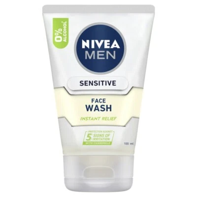NIVEA Men Sensitive Face Wash 100mL Instant Relief Removes Dirt & Excess Oil - Image 1 of 2