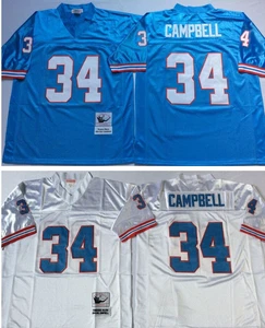 VINTAGE Earl Campbell #34 Oilers Throwback Stitched Jersey - Picture 1 of 3