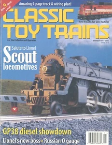 Classic Toy Trains Magazine November 1999 Lionel Scout Locomotives - Picture 1 of 2