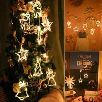 Decor Window Xmas Light String Curtain Tree Party Christmas Fairy Indoor Hanging - Image 1 of 4