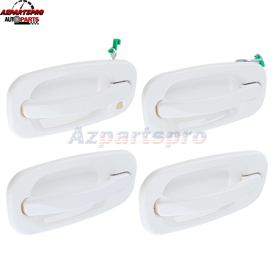 Exterior White Door Handle 4pcs / Set For 1999-2007 Chevy Silverado GMC Sierra - Image 1 of 4