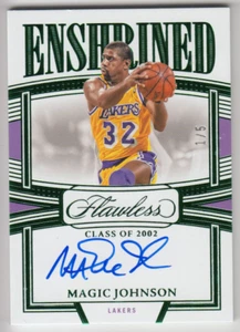 2022-23 Panini Flawless Magic Johnson Enshrined Class of 2022 Green Auto 1/5 1/1 - Picture 1 of 2