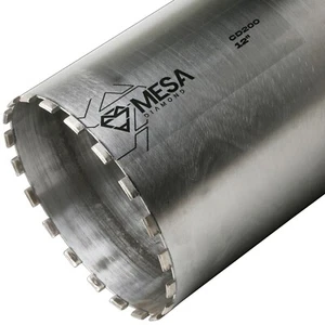Broca de núcleo de 12 in para sierra de orificio de concreto, broca de núcleo de diamante húmedo MESA CD200 PRO - Imagen 1 de 9