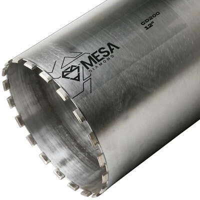 12 in Core Drill Bit for Concrete Hole Saw, Wet Diamond Core Bit MESA CD200 PRO