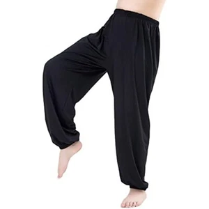 Kid Boys Girls Kung Fu Harem Pants Elastic Waist Taichi Martial Arts Trousers - Picture 1 of 15