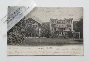 AK Interlaken Hôtel Ober Postkarte Ansichtskarte Schweiz Reise Urlaub gelaufen - Picture 1 of 2