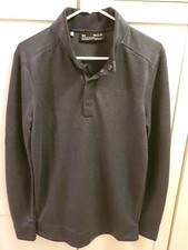 Men's Under Armour Cold Gear Storm Snap Mock Golf Pullover Loose Fit Gray Small