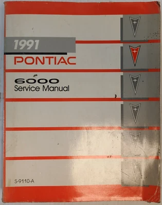 Pontiac 6000 1991 manual de servicio de taller de fábrica GM S9110A Foto 1 de 4