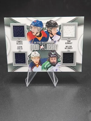 Camiseta Cuádruple 2014 In the Game Usada Hockey Versión Plateada Connor McDavid!!!! Foto 1 de 2