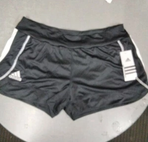 NWT Women's Black/White Adidas ClimaCool Casual Shorts Size Large - Picture 1 of 7