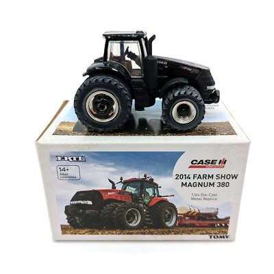 1/64 Case IH Magnum 380 Tractor With FWA, 2014 Farm Show, Black Chrome Chaser - Image 1 of 4