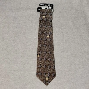 Mickey Mouse Medallion Men's Ties Mickey Inc Walt Disney World 100% Silk - Picture 1 of 8