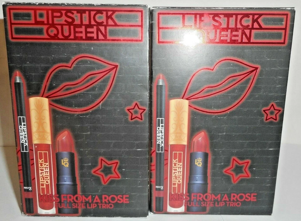 Lipstick Queen Kiss From a Rose Full Size Lip Trio Gloss Liner & Lips