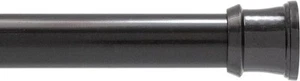 42 In. - 72 In. Steel Twist & Fit No Tools Tension Shower Curtain Rod in Black - Picture 1 of 3