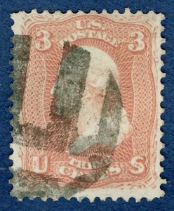 [st7100] USA 1861 Scott#65 w/Fancy Cancel "SIMPLE SHIELD" (Skinner-Eno PS-SD 9) - Picture 1 of 2