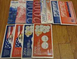 1999 2000 2001 2002 2003 2004 Mint Set U.S. Mint 6 Sets P & D Uncirculated COA - Picture 1 of 7