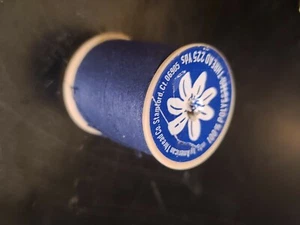 Vintage American Thread Company Ford Blue Polyester Thread Spool - Picture 1 of 3