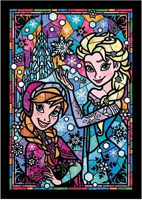 266 Piece Jigsaw Puzzle FROZEN Anna & Elsa Stained Glass Gyutto Series - Image 1 of 4