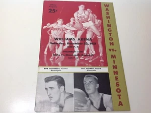 WASHINGTON vs MINNESOTA Basketball 12- 22-1951 Williams Arena - Picture 1 of 2