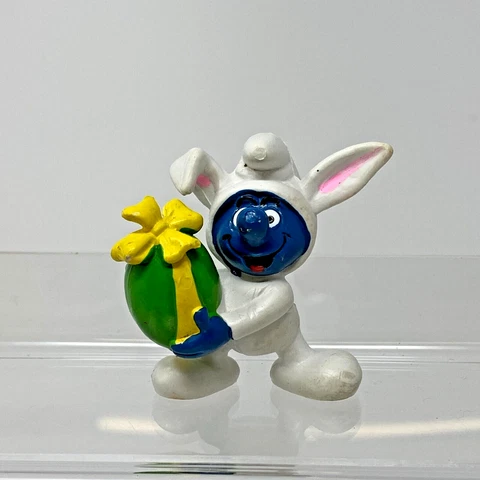 Smurfs Easter Figure Bunny Egg Figurine Toy 1982 Schleich Peyo Cover