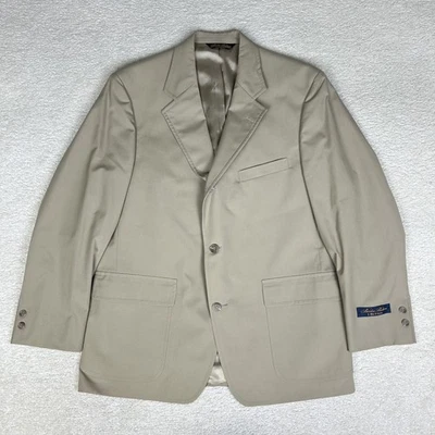 Vintage Brooks Brothers Blazer Mens 42 Short Tan 3 Button Union Made USA 80s - Image 1 of 4