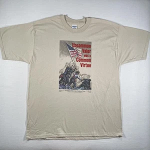 Vintage 9/11 Shirt Mens XL Tan FDNY Iwo Jima Ground Zero Memorial 2000s Y2K - Picture 1 of 13