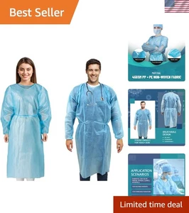 Practical Design Isolation Gowns - 140 Pack Blue Medical Use - Picture 1 of 9