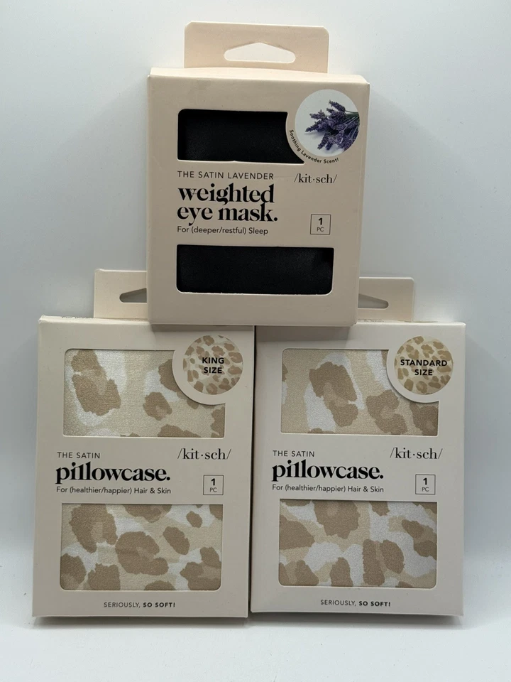 2x Kitsch Beauty Satin Pillowcase Terracotta Standard Size 26" "