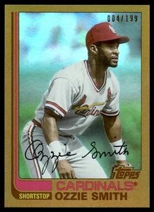 2013 Topps Archives Gold Rainbow Ozzie Smith 004/199 St. Louis Cardinals #70 - Imagen 1 de 2
